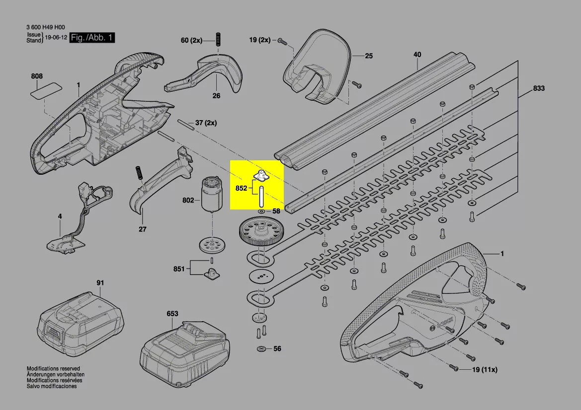 axe réf. 2 609 006 401 Bosch